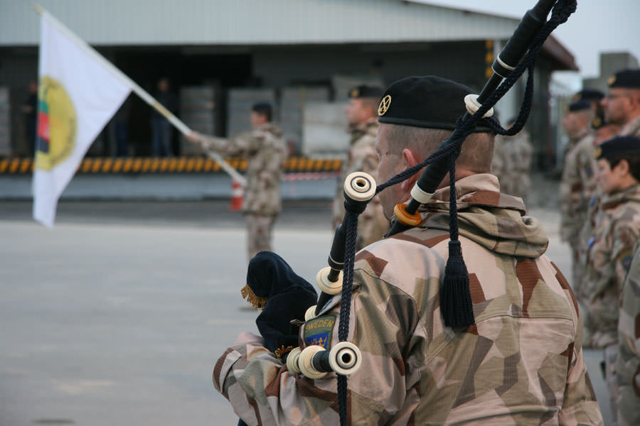 Medaljceremoni på Camp Northern Lights Försvarsmakten